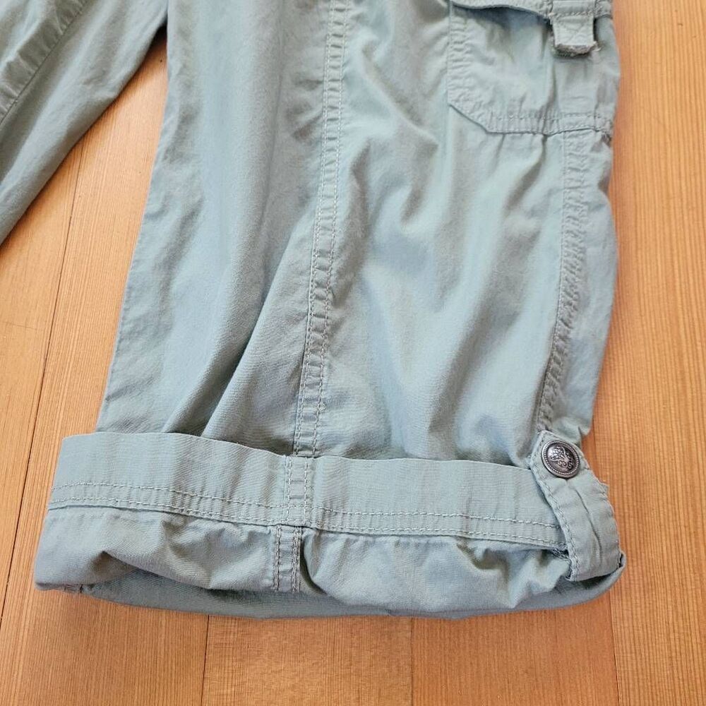 Y2K olive army green cargo capris khakis & co‎ size 6 utility gorpcore - Picture 5 of 12